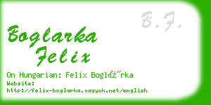 boglarka felix business card